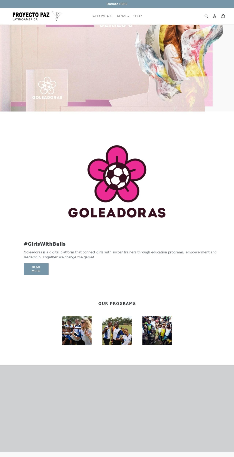 proyectopazla.org shopify website screenshot