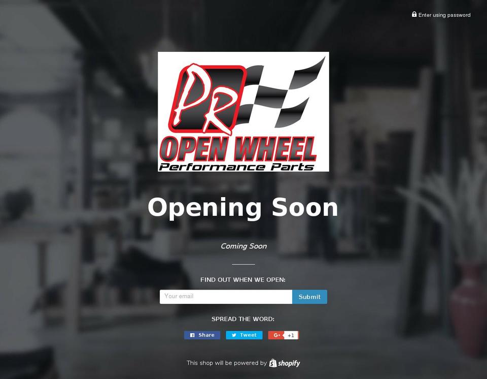 prraceparts.com shopify website screenshot