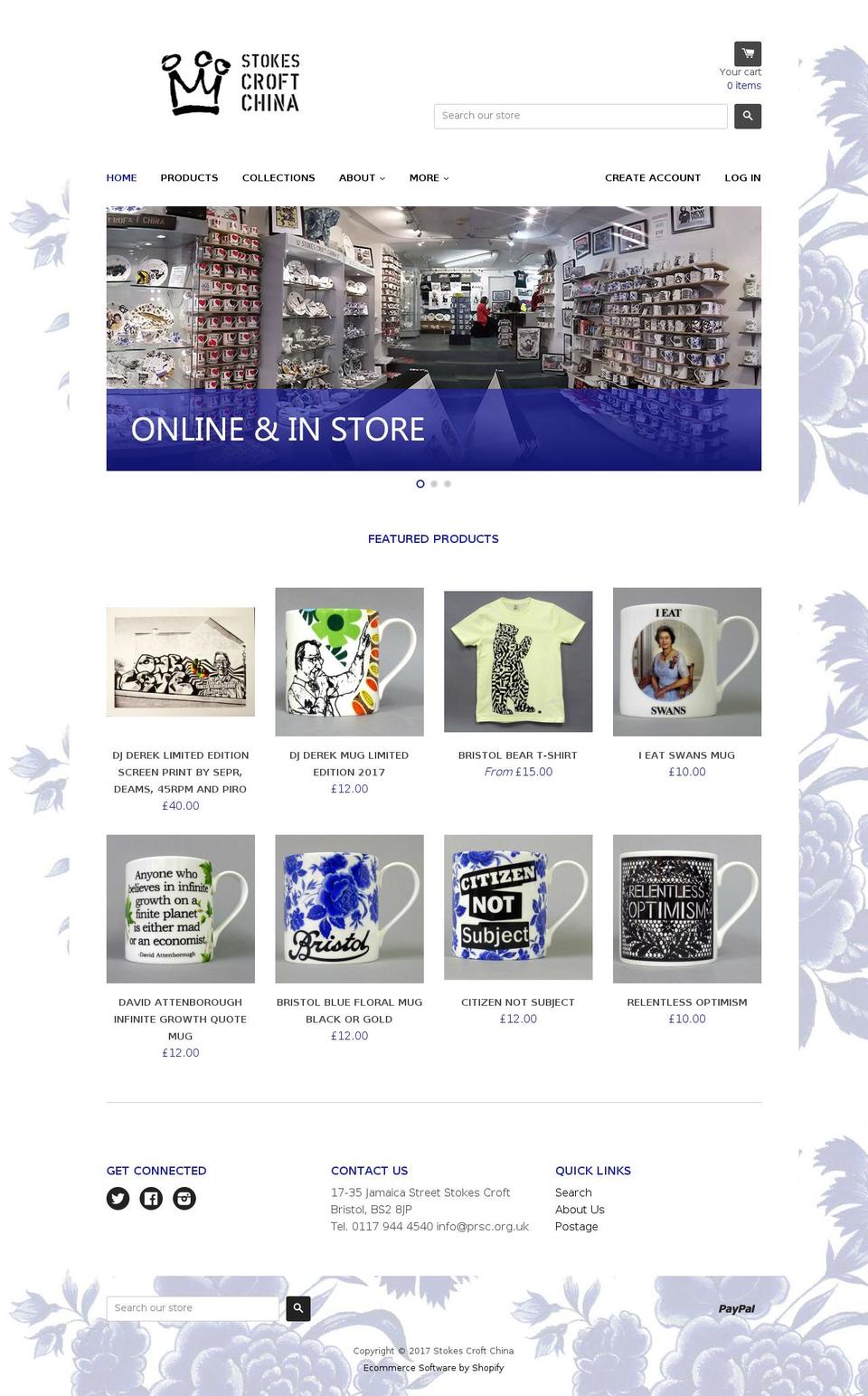 prscshop.co.uk shopify website screenshot