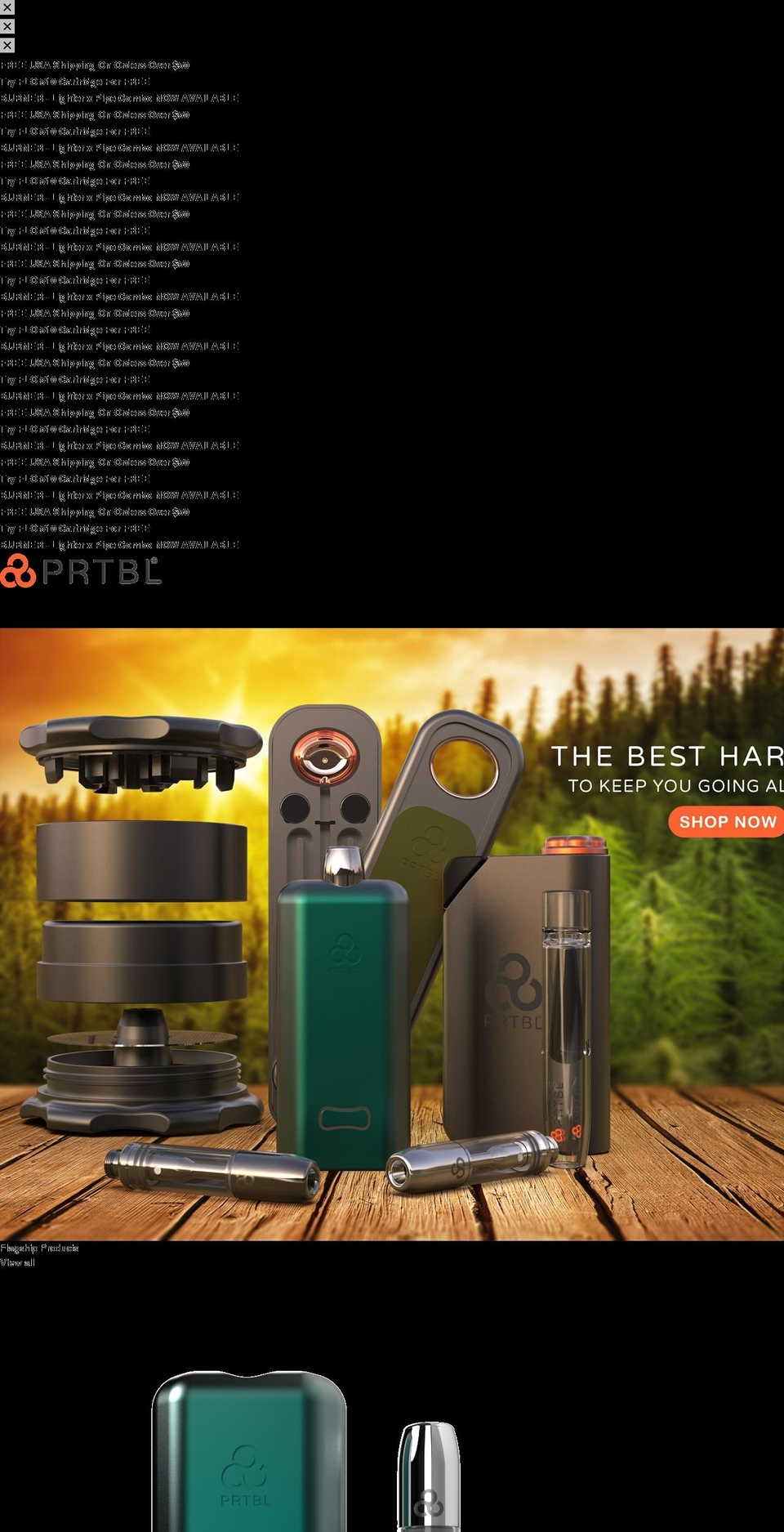prtbl.com shopify website screenshot