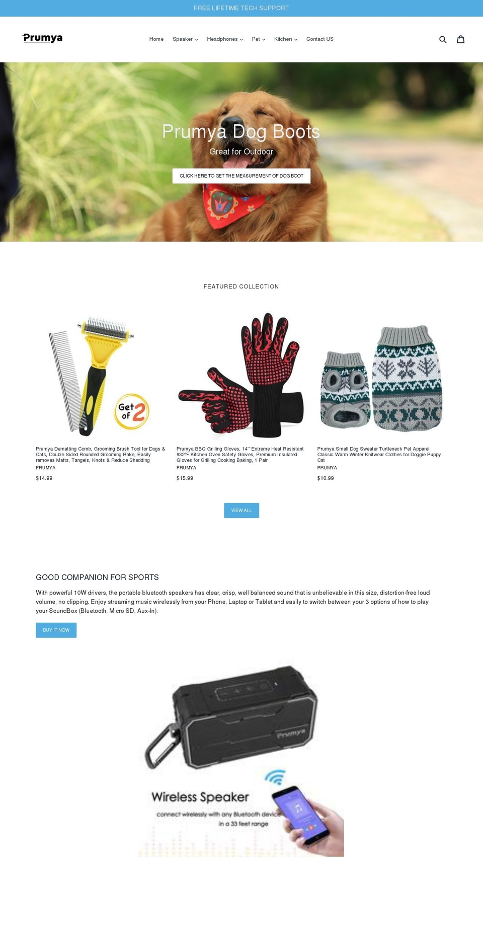 prumya.com — Shopify storefront screenshot