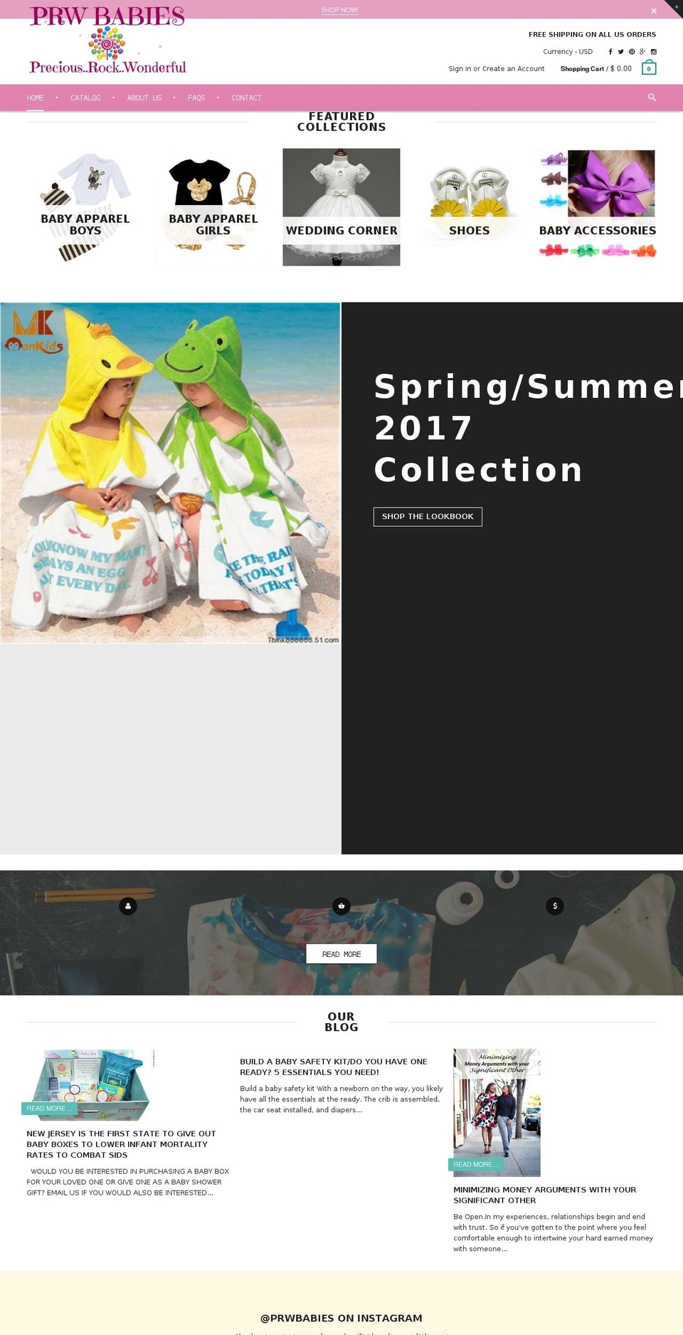 Gilco Shopify theme site example prwbabies.com
