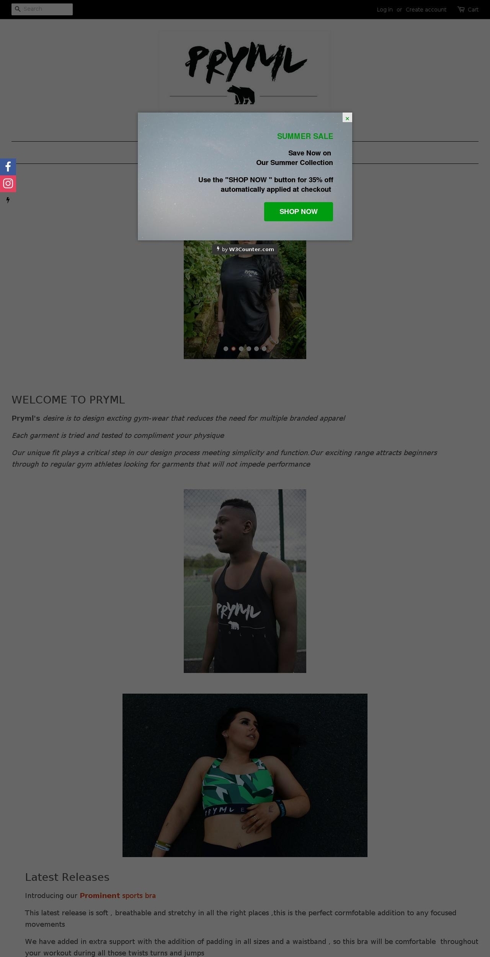 prymlapparel.com — Shopify storefront screenshot
