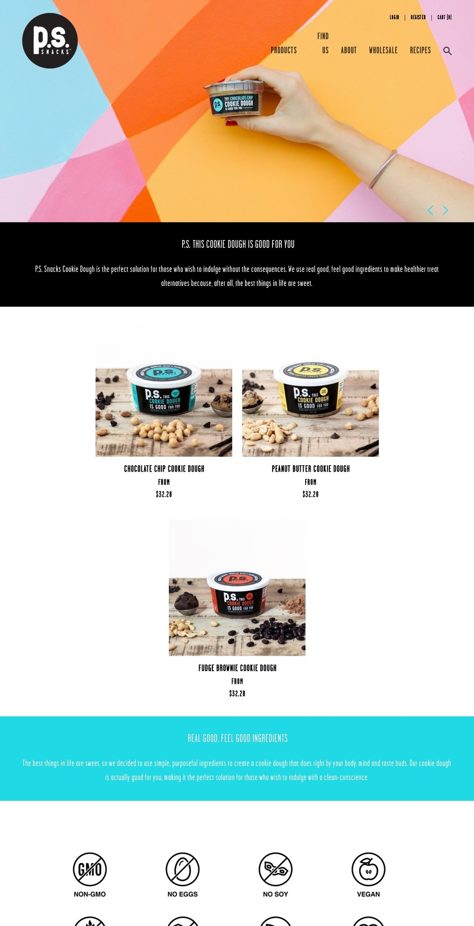 ps-snacks.com shopify website screenshot