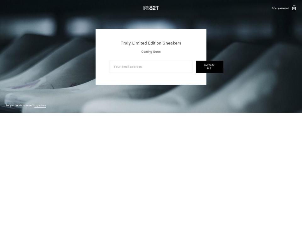ps821.com — Shopify storefront screenshot