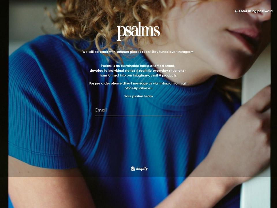 psalms.eu shopify website screenshot