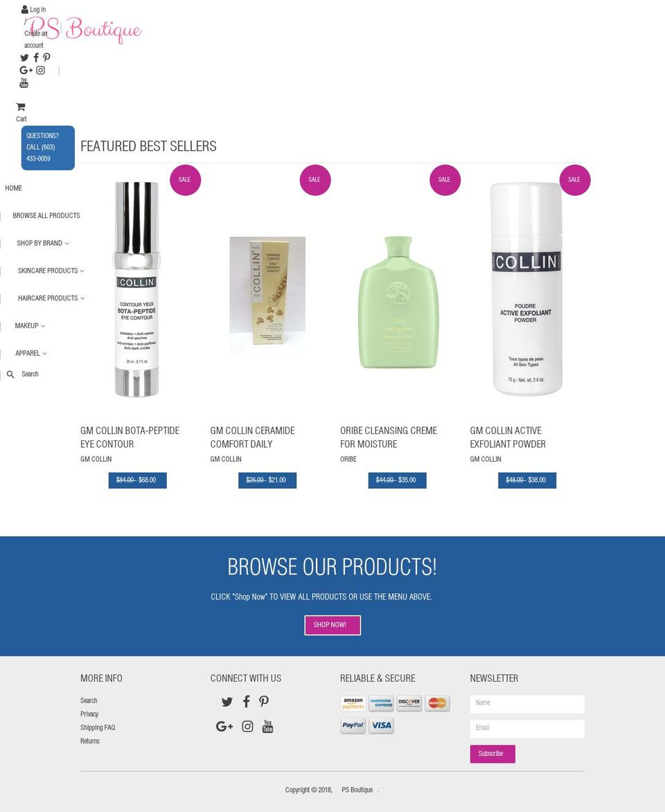 inbiz-big-theme-1 Shopify theme site example psboutiques.com