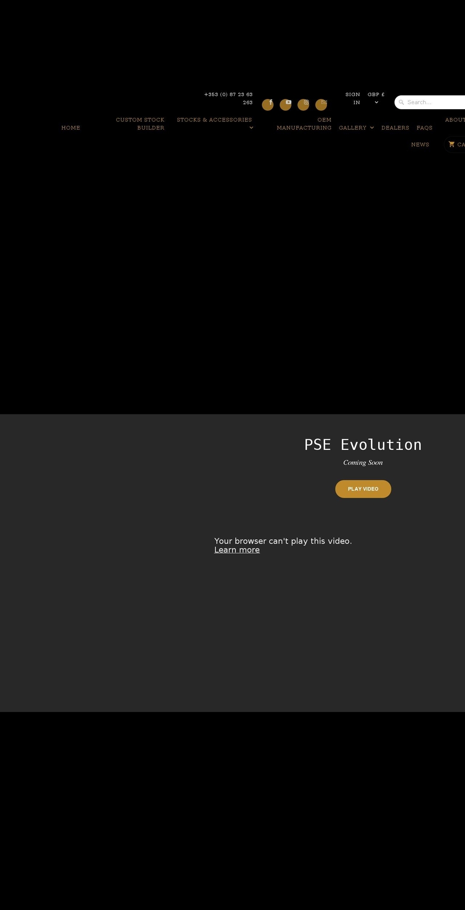 pseriflestocks.co.uk shopify website screenshot