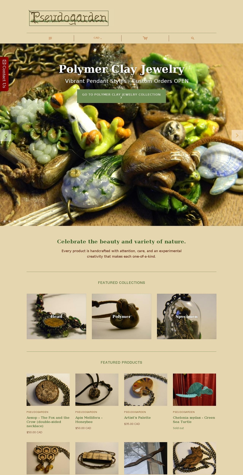 pseudogarden.com — Shopify storefront screenshot