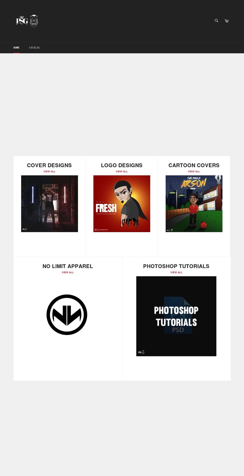 psggfx.com shopify website screenshot