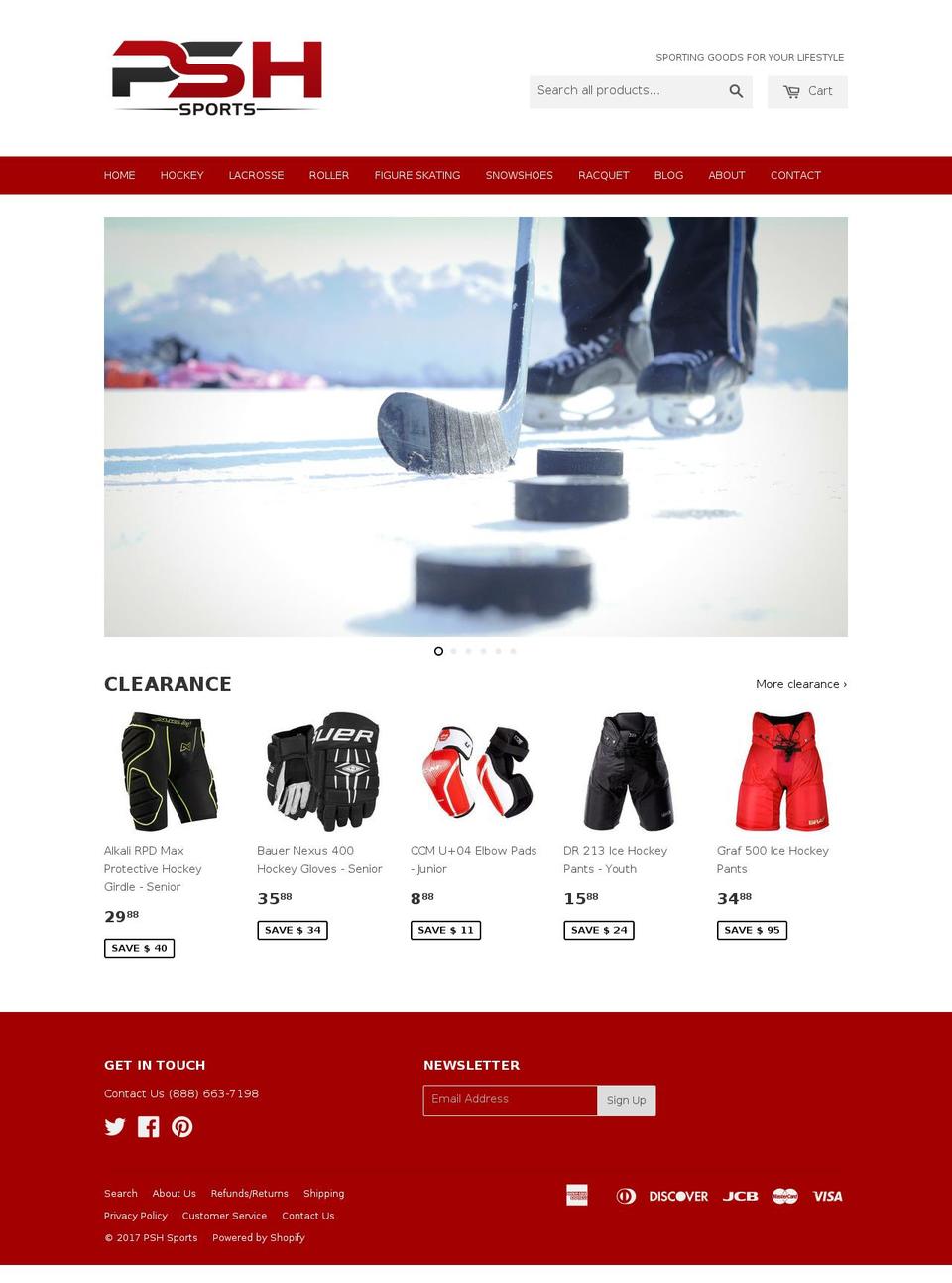 pshsports.com shopify website screenshot