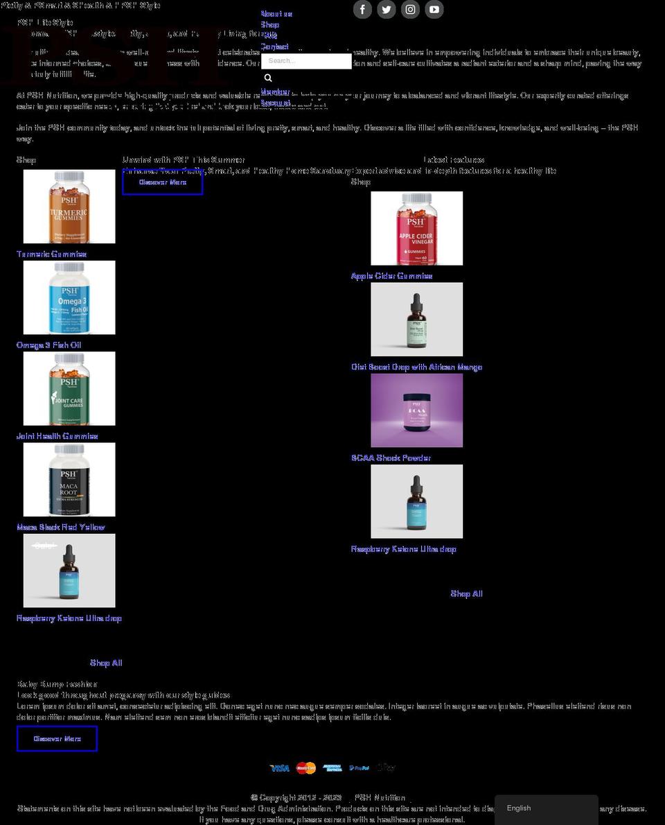 pshstyle.com — Shopify storefront screenshot