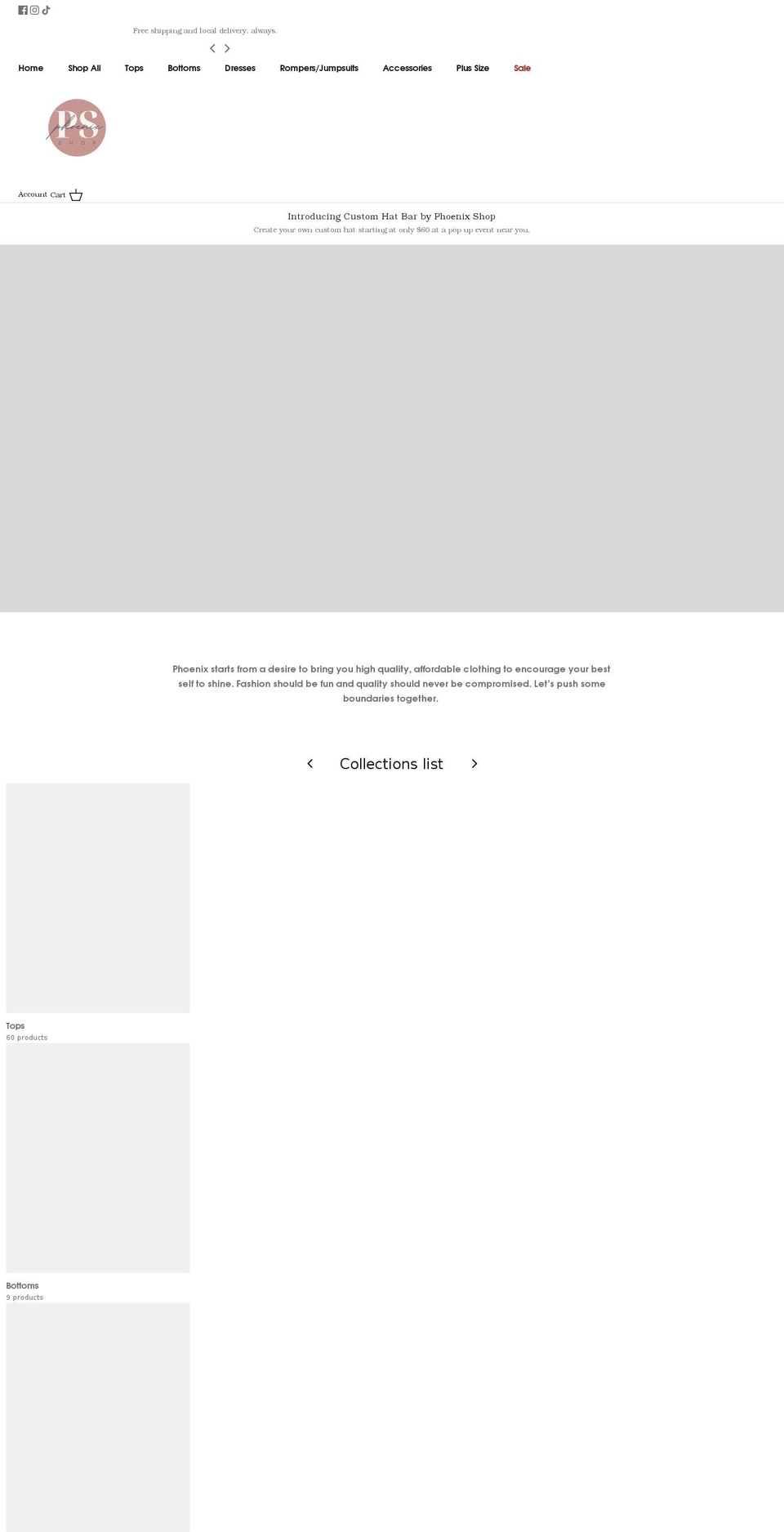 psphoenixshop.com shopify website screenshot