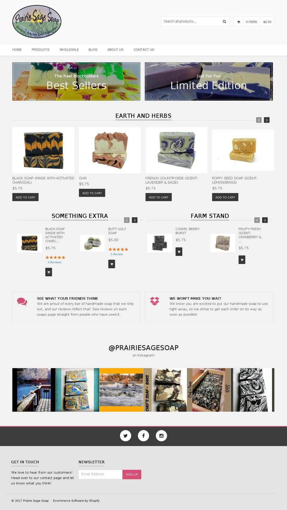 pssoap.com shopify website screenshot