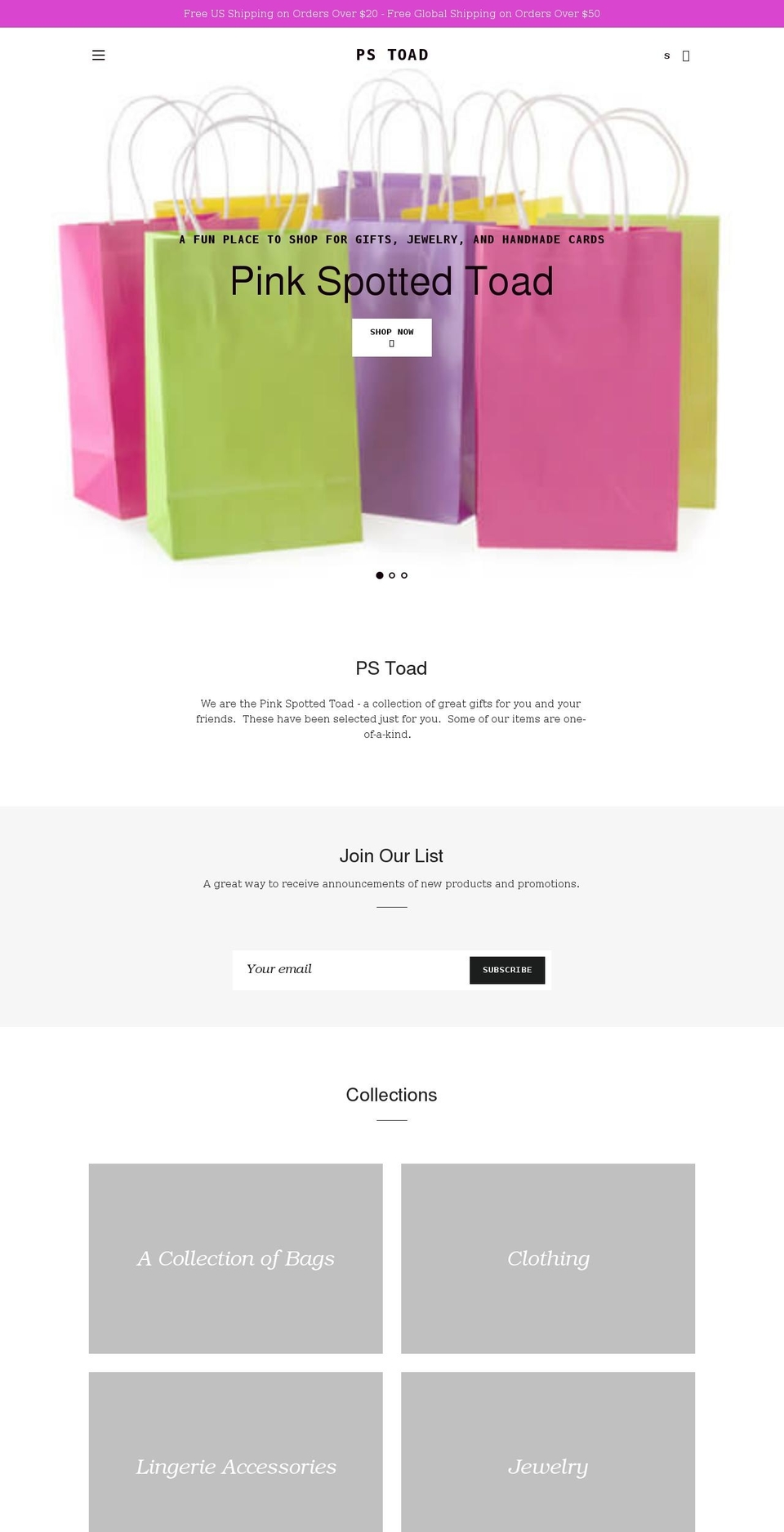 pstoad.shop shopify website screenshot