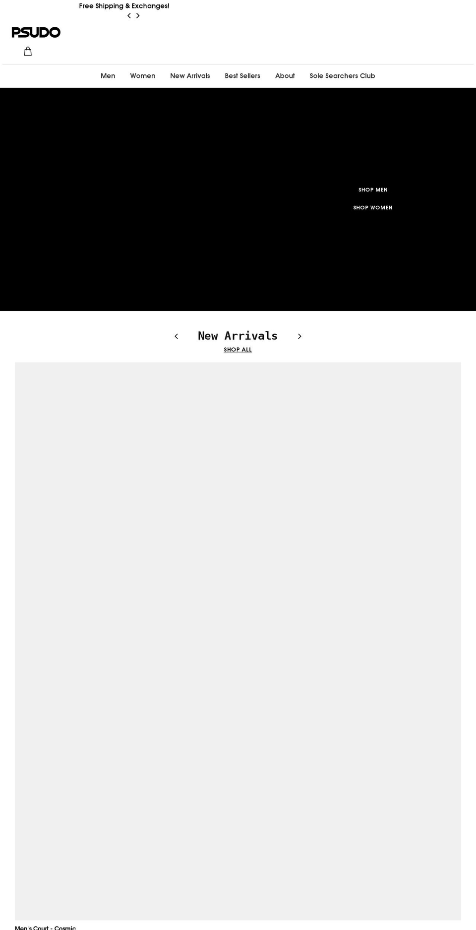 psudo.com shopify website screenshot