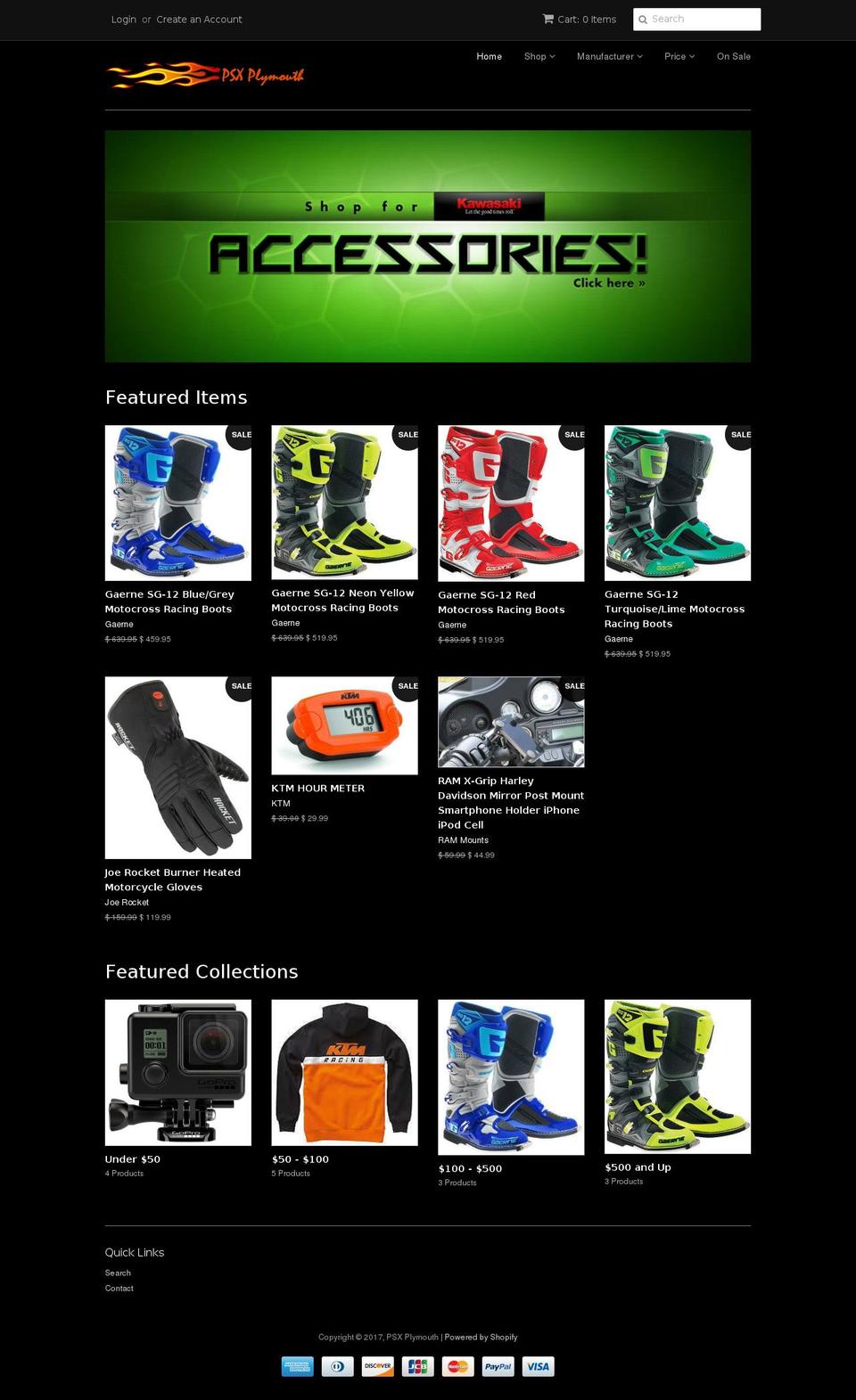 psxplymouth.com shopify website screenshot