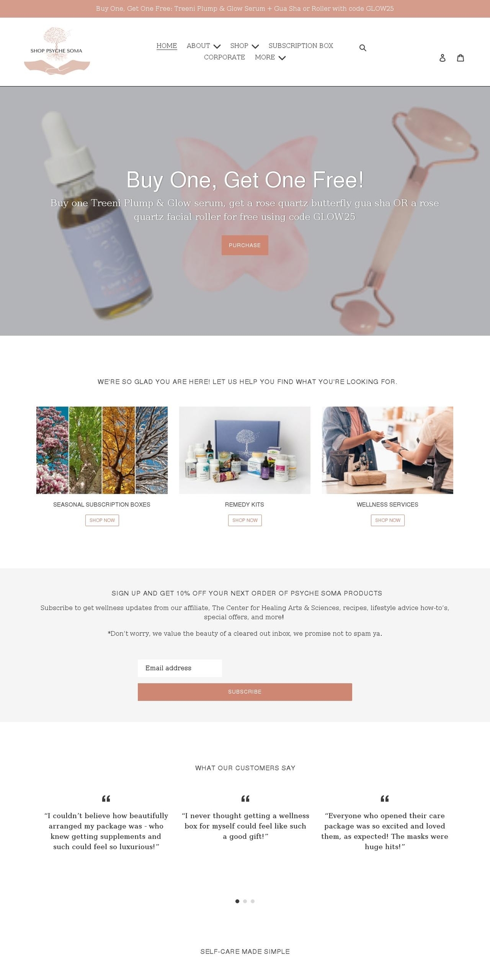 psyche-soma.com shopify website screenshot