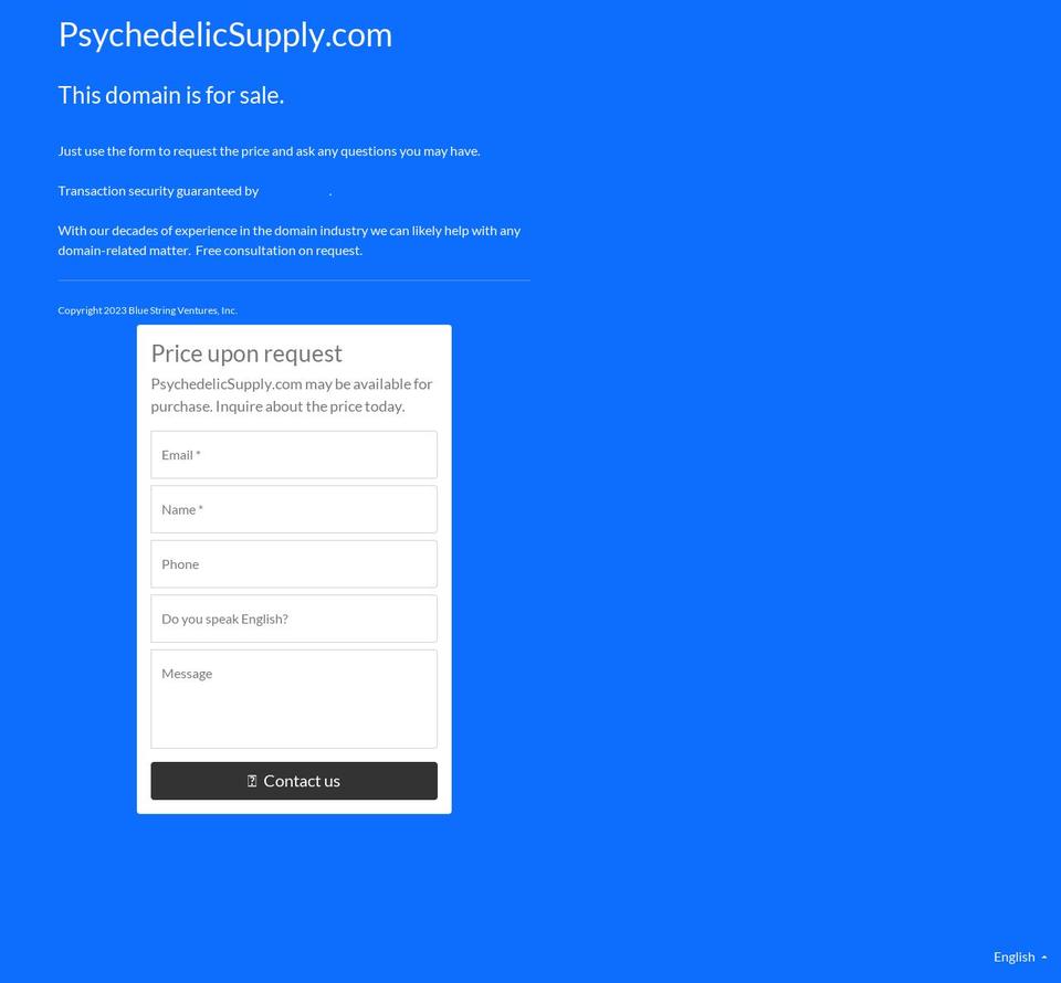 psychedelicsupply.com — Shopify storefront screenshot