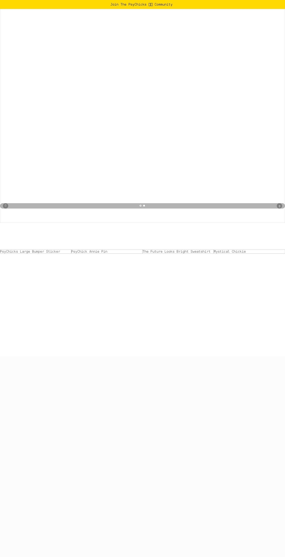 psychicks.ca shopify website screenshot