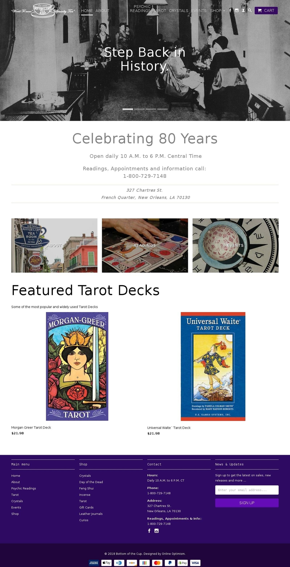 psychicwebneworleans.com — Shopify storefront screenshot