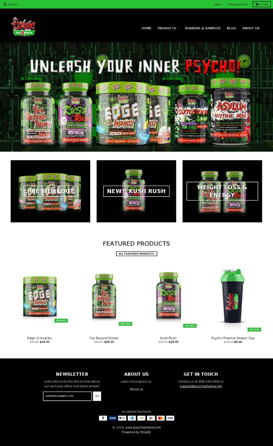 psychopharma.com shopify website screenshot