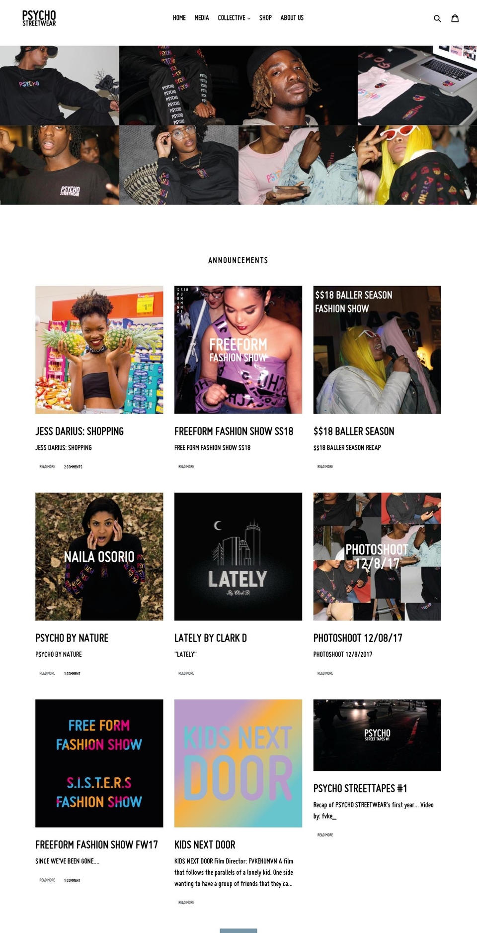 psychostreetwear.com shopify website screenshot