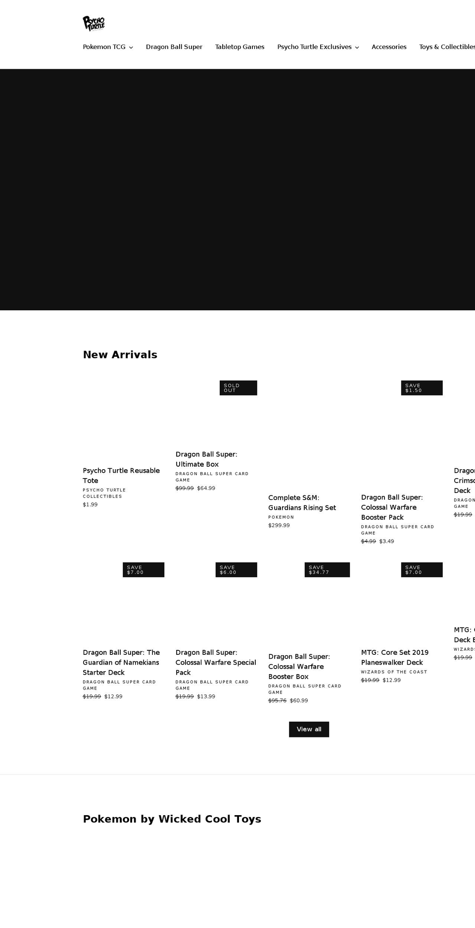 psychoturtlegames.com shopify website screenshot