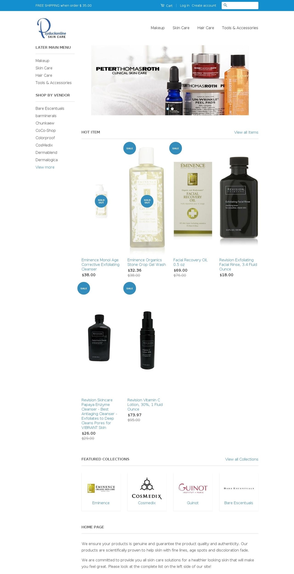 psyduckonline.com shopify website screenshot