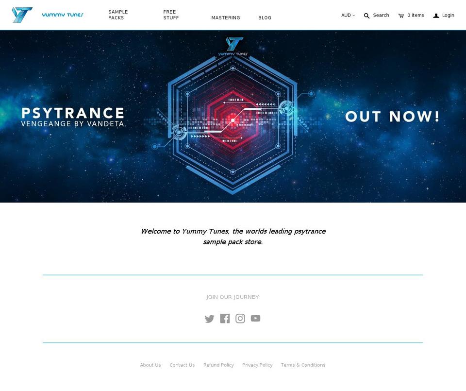 psytrancesamplepacks.com — Shopify storefront screenshot
