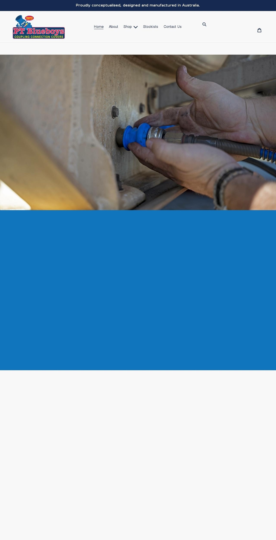 ptblueboys.com.au shopify website screenshot
