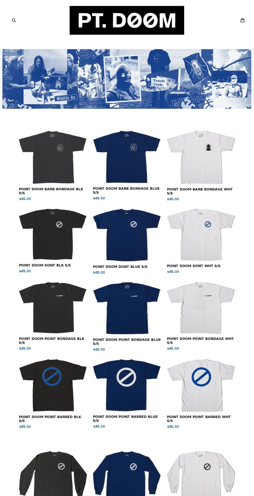 ptdoom.com — Shopify storefront screenshot