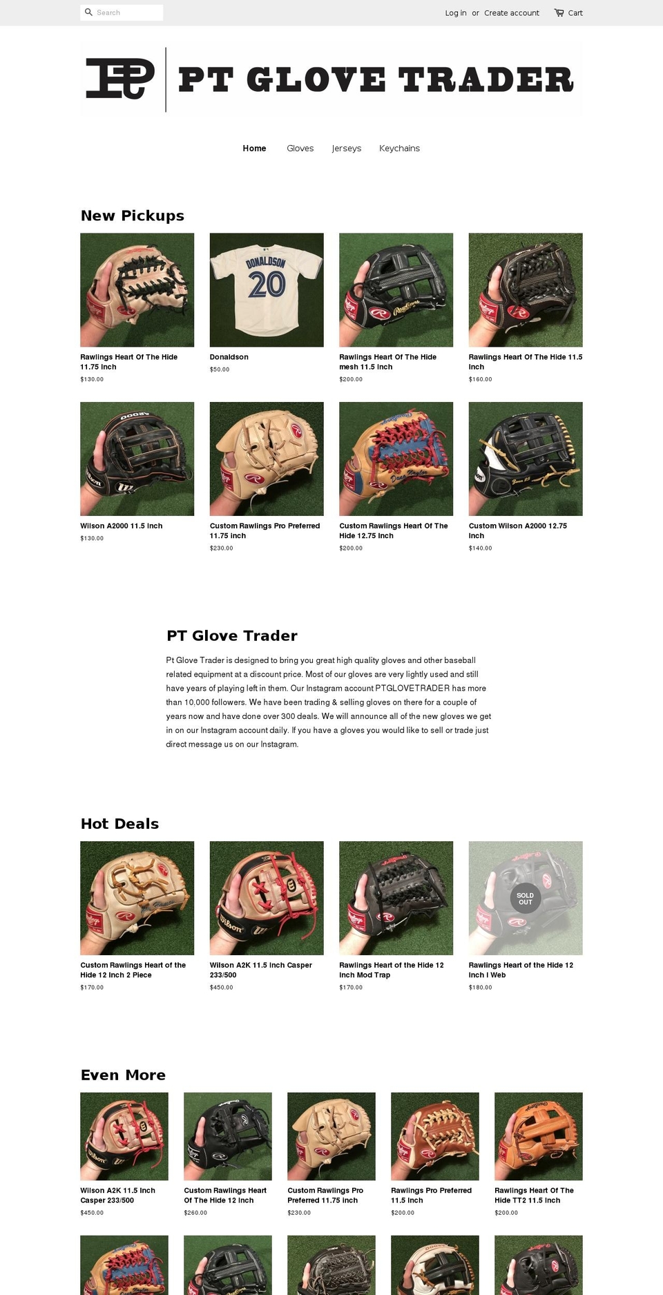 ptglovetrader.com — Shopify storefront screenshot