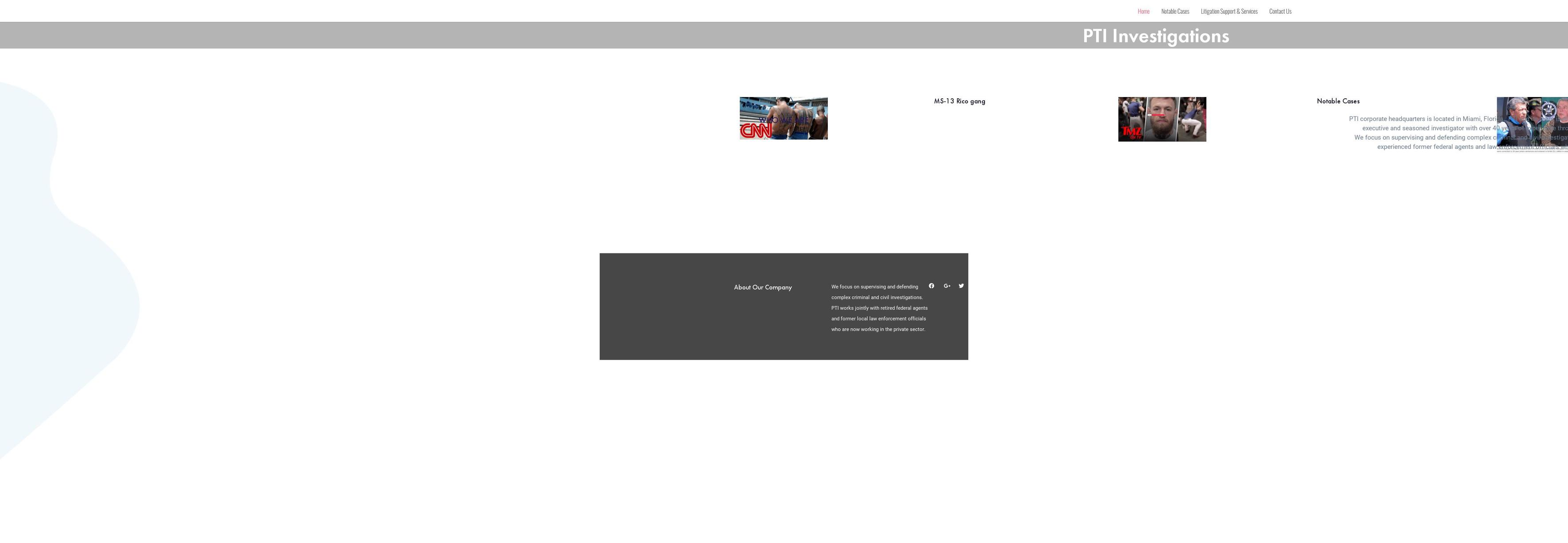 ptiinvestigations.com — Shopify storefront screenshot
