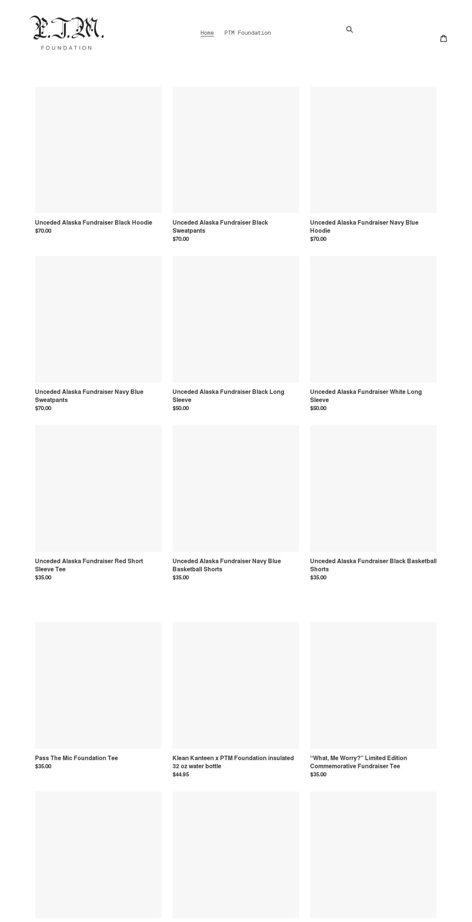ptmfoundation.myshopify.com shopify website screenshot