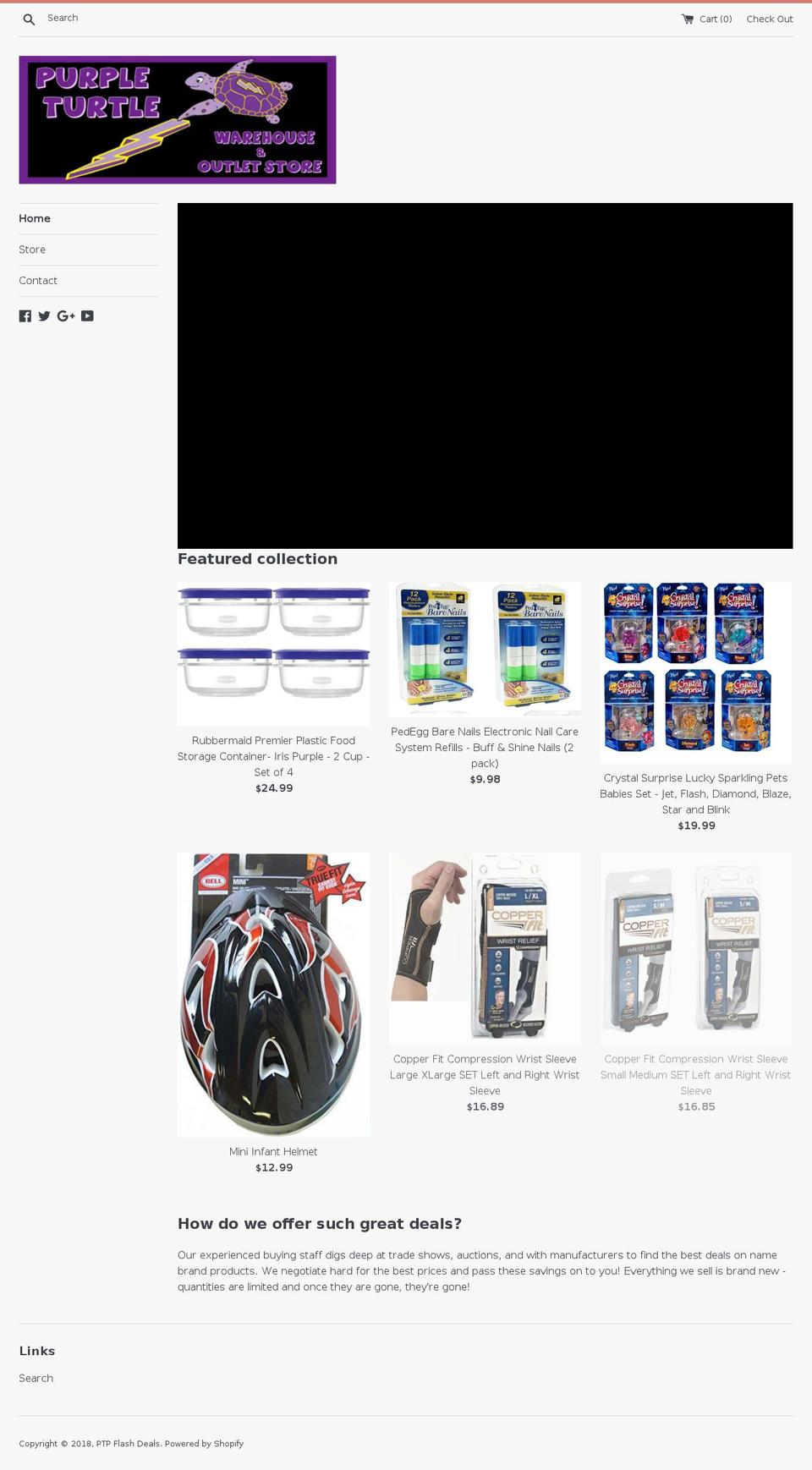 ptpflashdeals.com — Shopify storefront screenshot