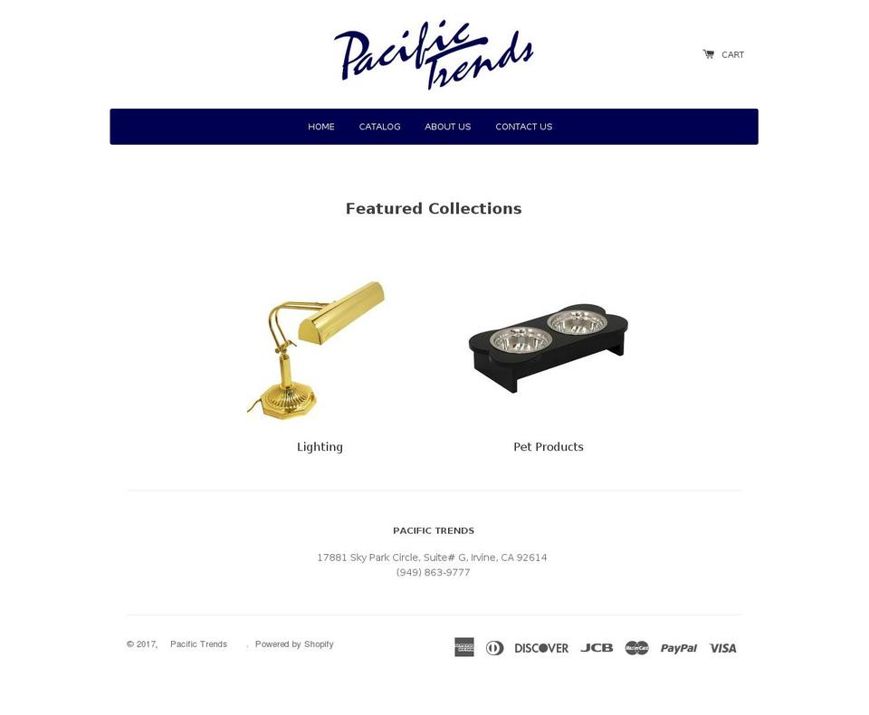 ptrends.com shopify website screenshot