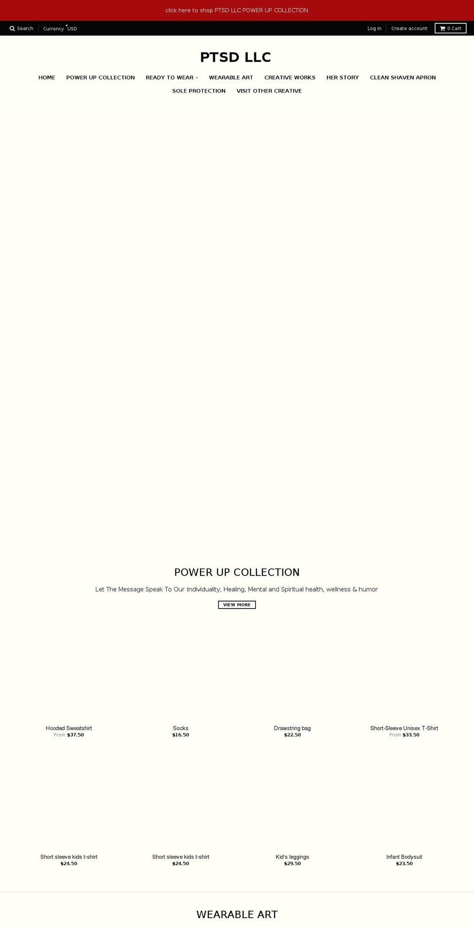 ptsdllcpurposed.com — Shopify storefront screenshot