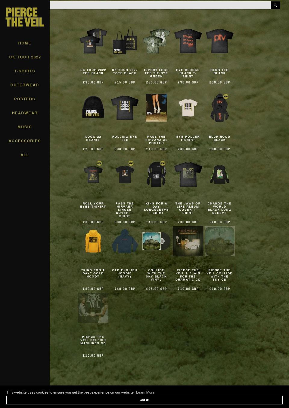 ptvmerchuk.com shopify website screenshot