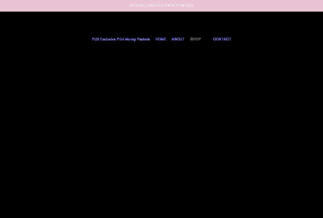 pu3-design.com shopify website screenshot