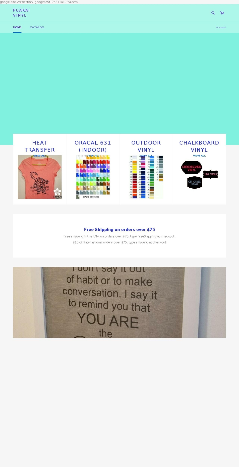 puakaivinyl.com — Shopify storefront screenshot