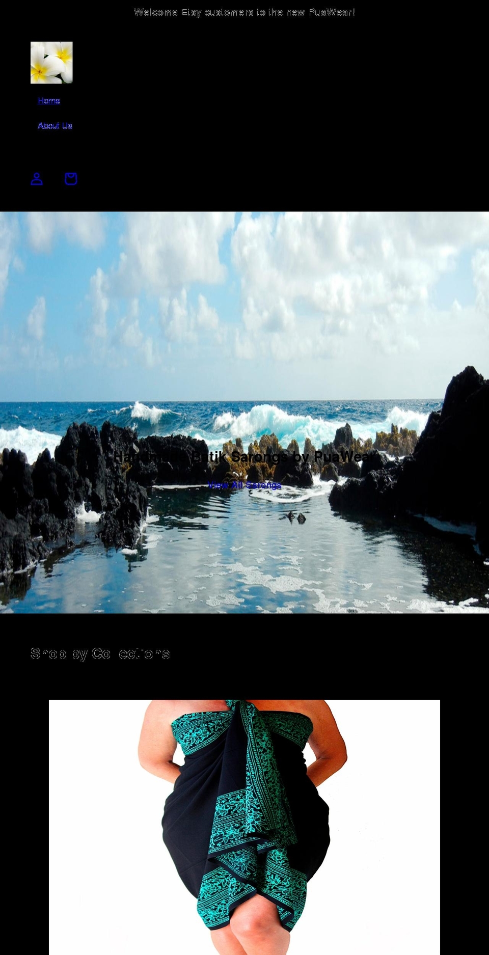 puawear.com shopify website screenshot