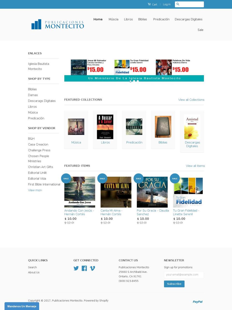 publicacionesmontecito.com shopify website screenshot