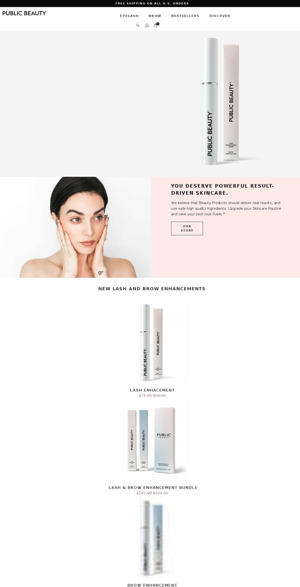 publicbeauty.com — Shopify storefront screenshot