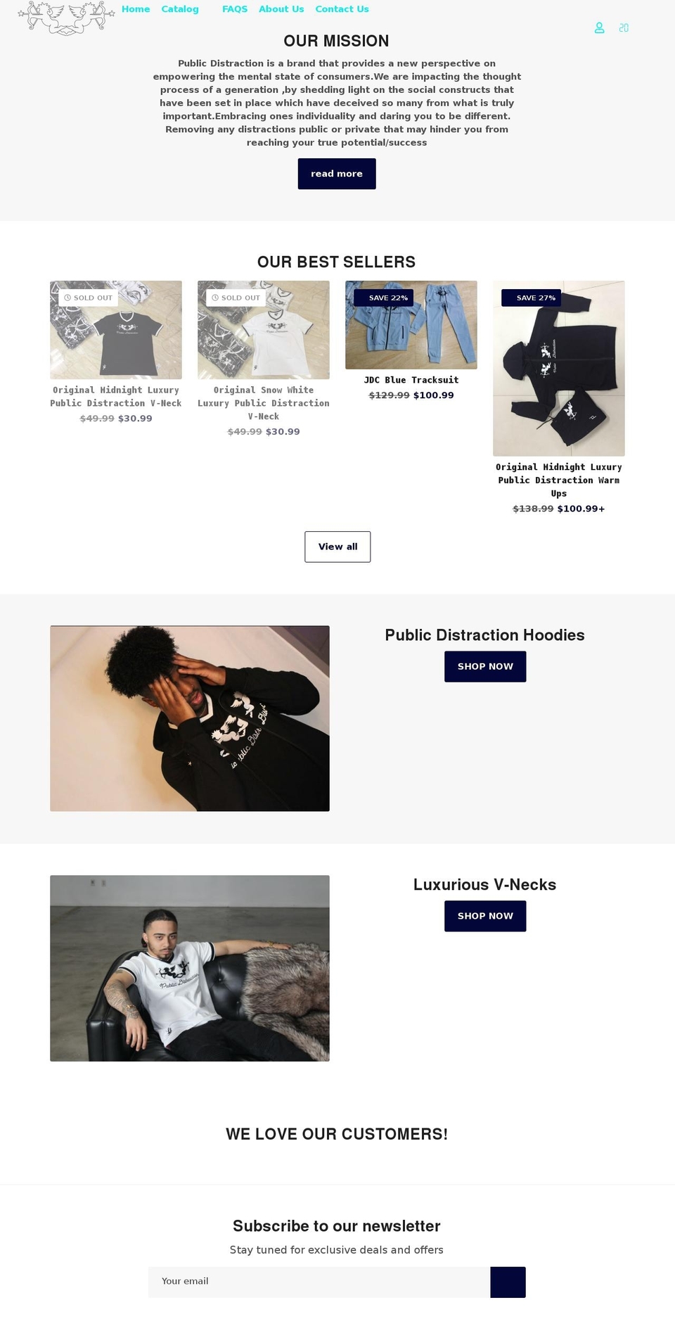 publicdistraction.com shopify website screenshot