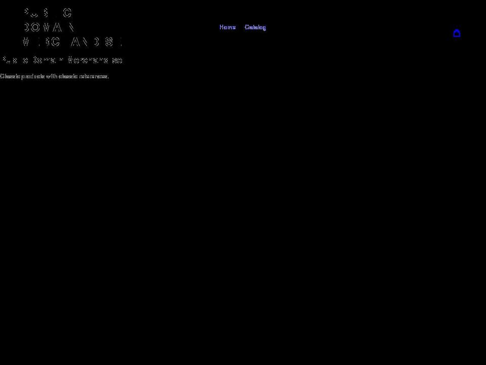 publicdomainmerchandise.com shopify website screenshot