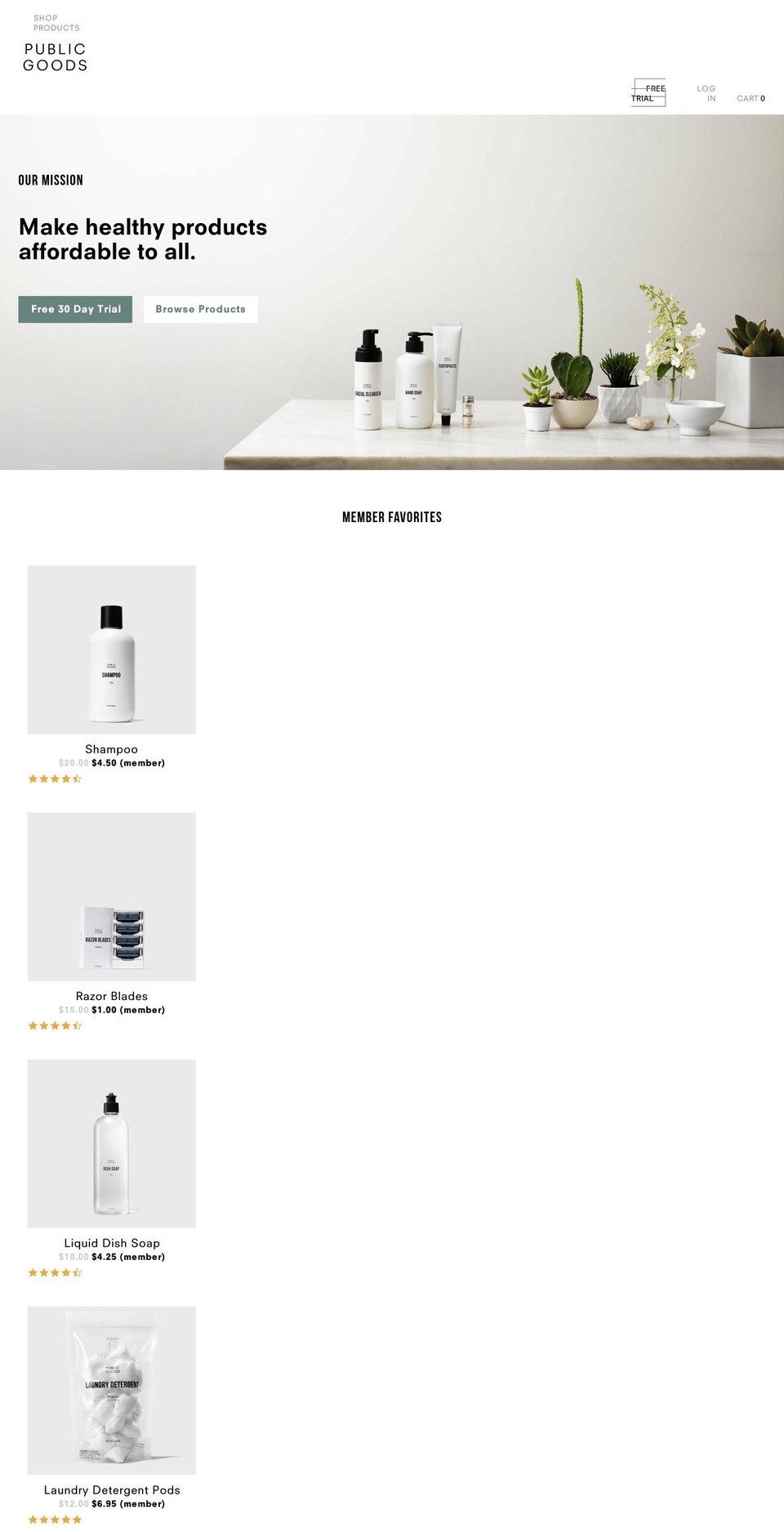 publicgoods.com shopify website screenshot