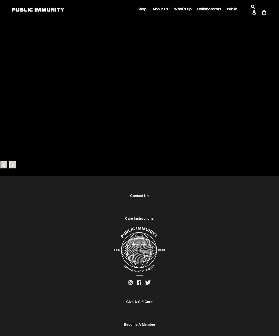 publicimmunity.com shopify website screenshot