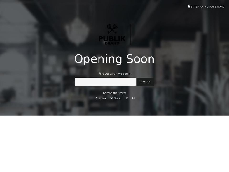 publikbrand.com shopify website screenshot