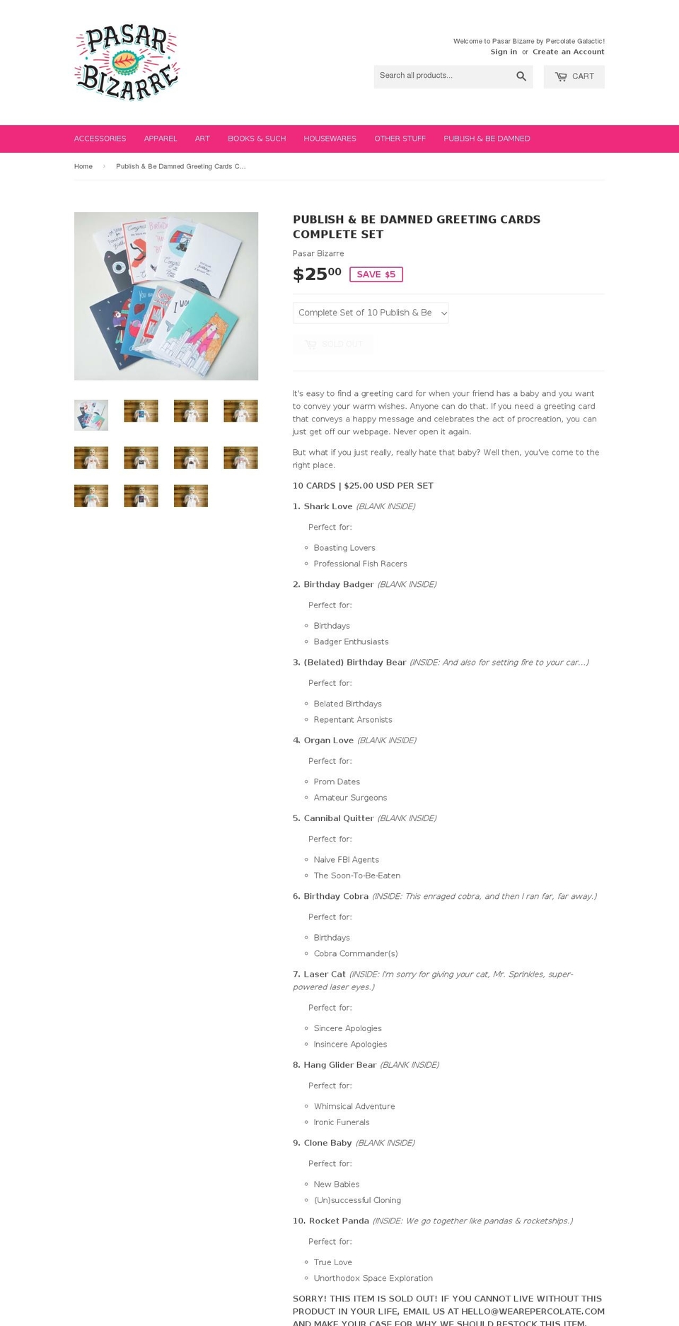 publishandbedamnedink.com shopify website screenshot